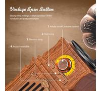 Jooehyer Retro Bluetooth 5.3 Speaker Home Office Room Vintage Decor,Portable Wireless Speaker for Outdoor Parties,Android Speaker