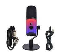 Jooehyer RGB Dynamic Microphone USB/XLR for Podcasting Recording Gaming Live Streaming XLR/USB with Cable