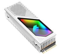 Jooehyer RGB M.2 2280 SSD Heatsink Built-inFan Hard Drive Heatsink 5V 3 Pin ARGB Brass Heat Sink B