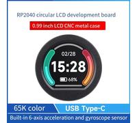Jooehyer RP2040 Microcontroller MCU Board 0.99Inch Round LCD Display Gyro Sensor 65K Color Accelerometer CNC Metal Case Easy Install