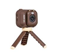 Jooehyer S11 48MP Handheld Bracket HD Dual-Lens Children Camera with Photo Video Support Fixed Multifunctional Camera, Easy Install Easy to Use Brown