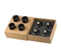 Jooehyer Speaker Spike Stand Foot Pads 4Pcs Set Aluminum Alloy & Copper Adjustable Shock-Absorbing Feet Pegs Black