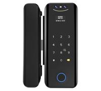 Jooehyer Tuya Smart Locks 3D with WiFi for Glass Door Compatibility-Fingerprint Face Recognition Card Password Biometric Key App Unlock Camera