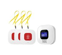 Jooehyer Tuya Smart WiFi SOS Call Button for Elderly SOS Call Button Emergency SOS Alert System for Seniors Patients Elderly Home Medical Alert System with Caregiver Pager