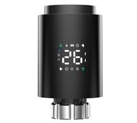 Jooehyer Tuya ZigBee Smart Radiator Actuator TRV Programmable Thermostatic Radiator Valve App Remote Temperature Controller Black