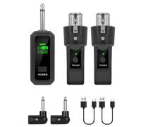 Jooehyer UHF XLR Adapter System Wireless Microphone Transmitter for Dynamic Microphone Guitar Audio Mixer PA System