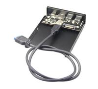 Jooehyer USB 3.0 /TF Flash Card Reader 3.5" Internal- Front Panel USB-C Type-C Dual USB 3.0 Port Floppy Hub for 3.5" Open