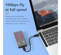 Jooehyer USB C Dual Protocol M2 NVMe SSD Enclosure 10Gbps PCIe SSD Box M.2 NVMe NGFF 5Gbps SSD Disk Case with RGB LED Light, Easy to Use Fine Workmanship