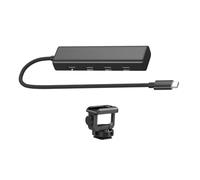 Jooehyer USB C Hub Dock with Cold Shoe Adapter 4 in 1 Multiport Adapter Dongle for Mobile Phone Android PC Laptop