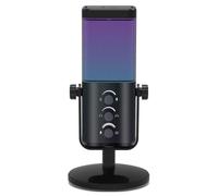 Jooehyer USB Gaming Microphone RGB Condenser Mic with Noise Cancellation Monitoring for Streaming/Recording/ASMR/Video A