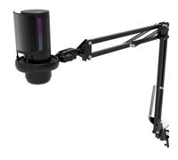 Jooehyer USB Microphone with RGB Lighting Switch One-Click Mute Professional Desktop Recording Mic with Stand Gaming Microphone