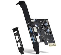 Jooehyer USB PCIE Card 18W Power Delivery, PCI Express 3 Port (Type C, 2 X Type A) PCIe USB 3.0 Fast Charging Card Expansion Card