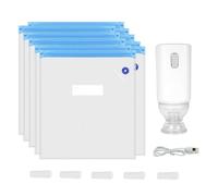Jooehyer USB Rechargeable Electric Air Pump Dryer+10PCS Bag Kit for 3D Printer PLA Filament Vacuum Bag One-Key Quick Pumping Easy to Use