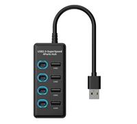 Jooehyer USB2.0 HUB Docking Station 4 Ports with Switch Charging USB2.0 Hub Computer Splitter