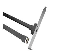 Jooehyer USB3.1 Baffle Cable 19PIN/TYPE-E to TYPE-C Front C Mother Chassis PCI Bit 10Gbps Short Flat Cable Easy Install Easy to Use 80cm