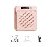 Jooehyer Voice Amplifier 5W 1200mAh Multifunctional Personal Speaker with Microphone & Display for Teachers, Speeches, More C