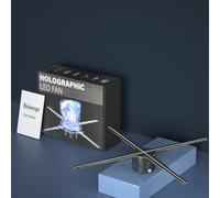 Jooehyer WiFi 3D Holographic Projector 576LED APP Control Holographic Player Fan for Image Video Store Advertising Display UKPlug