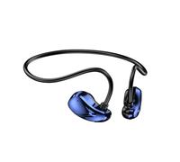 Jooehyer Wireless Bluetooth Headset with Mic Air Conduction Sports Hanging Ear Outdoor Noise Canceling Headset Blue