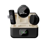 Jooehyer Wireless Lavalier Microphone Button-Type Outdoor Live Broadcasting Equipment Noise Reduction Wireless Microphone