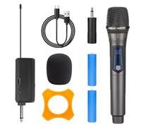 Jooehyer Wireless Microphone 2 Channels UHF Professional Handheld Mic Micphone Plastic+Metal for Party Karaoke Professional Church Show(1 to 1)