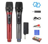 Jooehyer Wireless Microphone 6.35 Interface One-To-Two Handheld Mic Micphone for Party Karaoke Professional Church Show Meeting