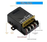 Jooehyer Wireless Remote Switch High-Power 30A Wide-Voltage Long-Distance RF433 Remote Control 1000M Long Rage for Anti-Theft Alarms