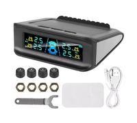 Jooehyer Wireless Solar Power Smart Car TPMS Tire Pressure Alarm System Car Safety Tire Pressure Monitor System Digital Display