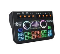 Jooehyer X3 Live Voice Mixer Audio Interface Console Live Microphone Sound Card for Recording Streaming Smartphone Black