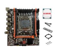 Jooehyer X99E Motherboard+E5 2676 V3 CPU Dual Channel Supports 4XDDR4 RECC RAM PCIE X16 NVMe Gigabit LAN Card Computer Motherboard