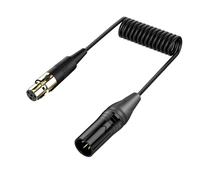 Jooehyer XLR 3Pin Male to Mini XLR 4Pin Female Amplifier Audio Mixer Mini Microphone Camera Audio Cable