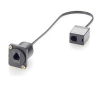 Jooehyer XLR Panel/D-Type Panel Mount Cat.3 RJ11/RJ9 4p4c Cable CAT3 RJ9 Female-to-Female Telephone Line Through Jack