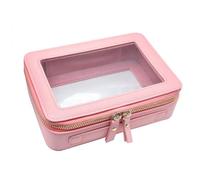 Jooehyer Zipper Leather Tourism Cosmetics Storage Box Toilet Bag Waterproof Cosmetic Storage Bag