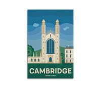JOOEL Cambridge Vintage Travel Poster Poster Decorative Painting Canvas Wall Posters And Art Picture Print Modern Family Bedroom Decor Posters 12x18inch(30x45cm)