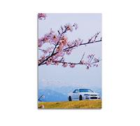 JOOEL Car Poster Jdm Cherry Blossom Tree Poster Decorative Painting Canvas Wall Posters And Art Picture Print Modern Family Bedroom Decor Posters 12x18inch(30x45cm)