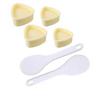 Joohere 6 Pcs 2 Size Onigiri Rice Ball Maker Molds Non-Stick Rice Ball Bento Presses Molds Sushi Making Kits for Making Sushi, Rice Balls