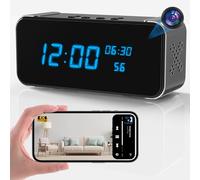 JOOKACE Spy Hidden Camera Clock with Bluetooth Speaker 4K Indoor Secret Nanny Cam for Home/Office