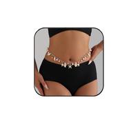 JOOKOCCI Boho Conch Body Chains Seashell Starfish Chains Waist Pearl Starfish Chains Waist Summer Beach Body Jewelry for Women Sliver