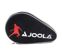 JOOLA 80505 Table Tennis Bat Cover Pocket Double Table Tennis Cover for 2 Water-Repellent Table Tennis Bags, Black/Red, 28 x 17 x 4 cm