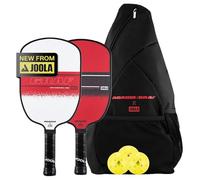 JOOLA Champion 12mm Pickleball Single Paddle or Set - Agassi Shape w/Extended Sweet Spot - Sandblasted Surface Increases Spin & Control - UPA-A Certified - USAP Approved - NFC Chip Enabled.