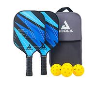 JOOLA Ben Johns Pickleball Set - Made with Reinforced Fiberglass and Honeycomb Polypropylene - Includes 2 Paddles, 4 Balls, and JOOLA Pickleball Bag