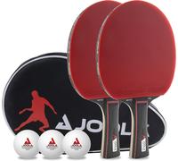 JOOLA Duo PRO 2-Player Table Tennis Set - 2 Bats + 3 Balls + Cover