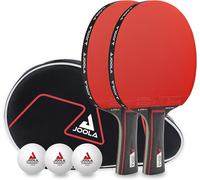 JOOLA Duo PRO Table Tennis Set 2 Table Tennis Bats + 3 Table Tennis Balls + Table Tennis Cover 6 Pieces