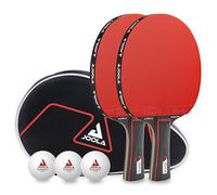 JOOLA Duo PRO Table Tennis Set 2 Table Tennis Bats + 3 Table Tennis Balls + Table Tennis Cover 6 Pieces
