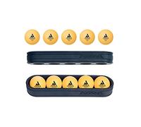 JOOLA Magnetic Table Tennis Ball Accessory Holder - Includes 10 3 Star Ping Pong Balls with 2 Rubber Holders - 40mm Balls Fit Inside Tray - Connects to Any Metal Frame Ping Pong Table, Blue (11193)