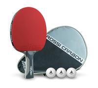 JOOLA Rosskopf Professional Table Tennis Bat Carbon ITTF Approved for Advanced Players Includes Case and 3 Balls