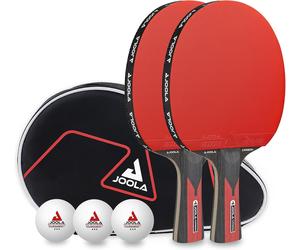 JOOLA Table Tennis Set DUO - Premium Quality Bats and Ping Pong Balls with Stor