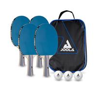 JOOLA Team School FR Table Tennis Set - 4 Bats, 8 Balls & Case with French Design