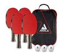 JOOLA Team School IT Table Tennis Set - 4 Bats, 8 Balls & Case with Italian Design