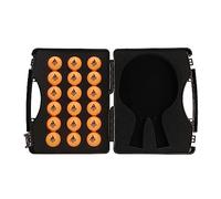 JOOLA Tour Carrying Case - Ping Pong Paddle Case with 18 40mm 3 Star Competition Ping Pong Balls and Space for Storing 2 Standard Table Tennis Rackets - Durable High Density Case with EVA Foam Lining