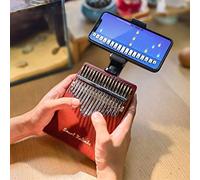 Jooleer Kalimba with APP Tuning Hammer Thumb Piano 17 Keys Portable Finger Easy-to-Learn Musical Instrument Beginner Kids Adult (Claret Red)